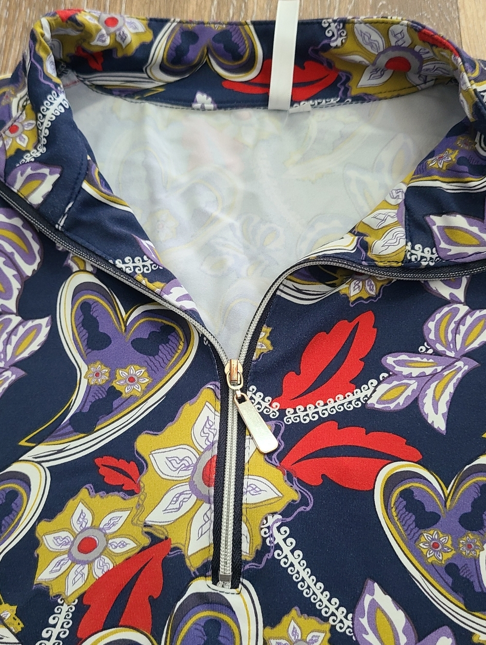 Lulu B Colorful 1/4 Zip Pullover Womens Size XL - Picture 2 of 4